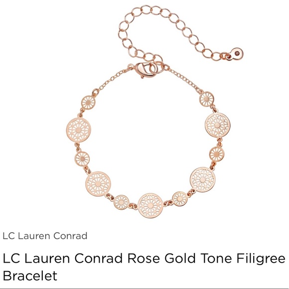 Lauren Conrad Rose Gold Filagree Bracelet - Picture 1 of 2